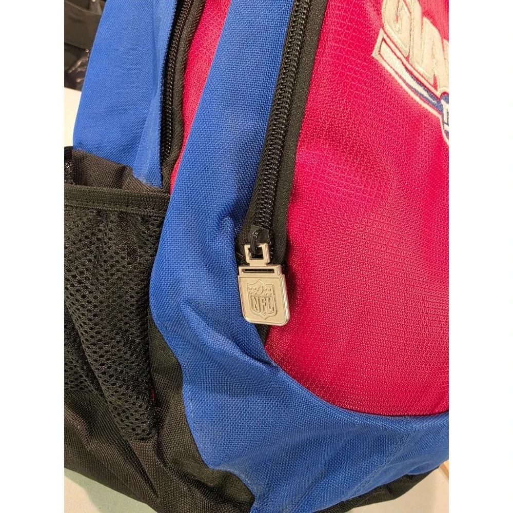 New York Giants NFL Backpack Blue Red Embroidered Logo School Travel Bag Mens